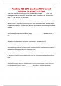 Plumbing RED SEAL Questions 100&percnt; Correct Solutions&period;&period; GUARANTEED PASS