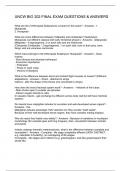 UNCW BIO 202 FINAL EXAM QUESTIONS & ANSWERS-
