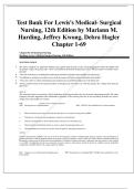 Lewis's Medical-Surgical Nursing &lpar;12th Ed&rpar; by M&period; Harding nursing test bank