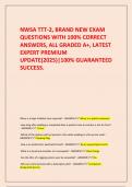  NWSA TTT-2&comma; BRAND NEW EXAM QUESTIONS WITH 100&percnt; CORRECT ANSWERS&comma; ALL GRADED A&plus;&comma; LATEST EXPERT PREMIUM UPDATE&lpar;2025&rpar;&vert;100&percnt; GUARANTEED SUCCESS&period;