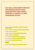   SLO1 WGU&comma; LATEST EXPERT PREMIUM UPDATE&lpar;2025&rpar;&vert;VERIFIED EXAM QUESTIONS WITH 100&percnt; CORRECT ANSWERS&comma; ALL GRADED A&plus;&comma;&vert;100&percnt; GUARANTEED SUCCESS&period;