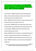 Foundations of Reading&colon; NH 2024&sol;2025  Exam Questions and Detailed Answers &vert;  Get it 100&percnt; Correct Answers