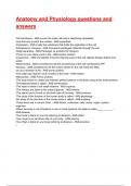 Anatomy and Physiology Test Bank 2025&sol;2026 questions and answers already graded A&period;