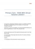 Primary Care - 5544 With Actual Solution &lpar;2025&rpar;&excl;&excl;
