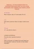 MODULE 2- NCCER INTRODUCTION TO  CONSTRUCTION MATH TEST &lpar;ACTUAL 2025&rpar;&vert;  QUESTIONS AND VERIFIED SOLUTIONS LATEST  UPDATE