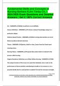 Fundamental Skills and Concepts of  Nursing-Barbara Kuhn Timby-Ch&period; 1 2024&sol;2025 Exam Questions and Detailed  Answers &vert; Get it 100&percnt; Correct Answers