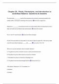 Chapter 29 - Fluids&comma; Electrolytes&comma; and Introduction to Acid-Base Balance- Questions & Answers&vert;Latest Update