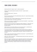VBS 2032&period; EXAM I QUESTIONS GRADED A&plus;