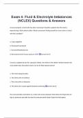 Exam 4&colon; Fluid & Electrolyte Imbalances &lpar;NCLEX&rpar; Questions & Answers 100&percnt; Solved