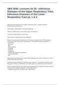 VBS 2032&period; Lectures 31-33 - Infectious Diseases of the Upper Respiratory Tract&comma; Infectious Diseases Questions and Answers