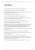 VBS Quizlet Questions and Answers Fully Solved