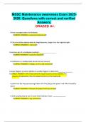 MSSC Maintenance awareness Exam 2025-2026&period; Questions with correct and verified Answers&period;  GRADED A&plus;&period;