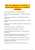ALL  MOSQUITO &sol; PUBLIC HEALTH MOSQUITO CONTROL PACKAGED EXAMS&colon; QUESTIONS WITH 100&percnt; VERIFIED ANSWERS LATEST UPDATED