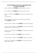 ACTG101 MODULE 6-10 ACTUAL QUESTIONS AND ACCURATE ANSWERS