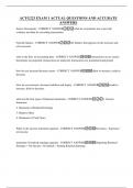 ACTG223 EXAM 1 ACTUAL QUESTIONS AND ACCURATE ANSWERS