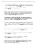 ACTG223 EXAM 2 ACTUAL QUESTIONS AND ACCURATE ANSWERS