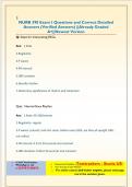 NURB 390 Exam I Questions and Correct Detailed  Answers &lpar;Verified Answers&rpar; &vert;&vert;Already Graded  A&plus;&vert;&vert;Newest Version
