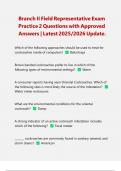 Branch II &lpar;2&rpar; Field Representative Exams PACKAGE DEAL&vert; BUNDLE contains the Latest 2025&sol;2026 exams&comma; practice test&comma; sample quiz&comma; exam-prep and updated study guide - Everything you need to pass is here&excl;&excl;