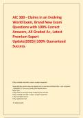 AIC 300 - Claims in an Evolving World Exam&comma; Brand New Exam Questions with 100&percnt; Correct Answers&comma; All Graded A&plus;&comma; Latest Premium Expert Update&lpar;2025&rpar;&vert;100&percnt; Guaranteed Success&period;