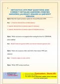 ORTHOTICS CPM PREP QUESTIONS AND  CORRECT DETAILED ANSWERS &lpar;VERIFIED  ANSWERS&rpar; &vert;&vert;ALREADY GRADED A&plus;&vert;&vert;NEWEST  VERSION