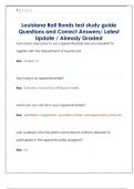 Bail bonds Questions and Correct Answers&sol; Latest Update &sol; Already Graded