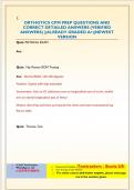 ORTHOTICS CPM PREP QUESTIONS AND  CORRECT DETAILED ANSWERS &lpar;VERIFIED  ANSWERS&rpar; &vert;&vert;ALREADY GRADED A&plus;&vert;&vert;NEWEST  VERSION