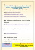 Orthotics CPM Prep Questions and Correct Detailed  Answers &lpar;Verified Answers&rpar; &vert;&vert;Already Graded  A&plus;&vert;&vert;Newest Version