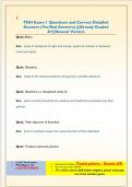 PDH Exam Questions and Correct Detailed Answers &lpar;Verified Answers&rpar; &vert;&vert;Already Graded A&plus;&vert;&vert;Newest Version