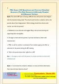 PEL Exam Questions and Correct Detailed Answers &lpar;Verified Answers&rpar; &vert;&vert;Already Graded A&plus;&vert;&vert;Newest Version