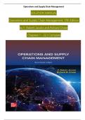 TEST BANK For Operations and Supply Chain Management&comma; 17th Edition by &lpar;F&period; Robert Jacobs&comma; 2024&rpar;&comma; Verified Chapters 1 - 22&comma; Complete Newest Version