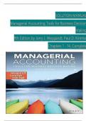 Managerial Accounting Tools for Business Decision Making&comma; 9th Edition Solution Manual by Jerry J&period; Weygandt&comma; Paul D&period; Kimmel&comma; Verified Chapters 1 - 14&comma; Complete Newest Version