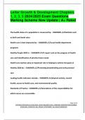 Leifer Growth & Development Chapters  1&comma; 2&comma; 3&comma; 5 2024&sol;2025 Exam Questions  Marking Scheme New Update &vert; A&plus; Rated