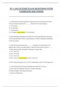 FL CAM LICENSE EXAM QUESTIONS WITH  COMPLETE SOLUTIONS