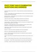 PIVOT POINT NAILS EXAMINATION QUESTIONS AND ANSWERS 