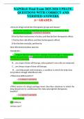 NAPSRx&reg; Final Exam 2025-2026 UPDATE&period; QUESTIONS WITH CORRECT AND VERIFIED ANSWERS&period;   A&plus; GRADED&period;