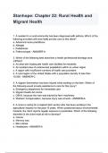 Stanhope Chapter 22 Rural Health and Migrant Health questions and answers