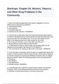 Stanhope Chapter 24 Alcohol&comma; Tobacco&comma; and Other Drug Problems in the community questions and answers