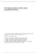 PST MOCK EXAM