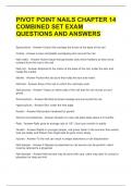 PIVOT POINT NAILS CHAPTER 14 COMBINED SET EXAM QUESTIONS AND ANSWERS 
