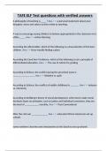 TAFE ELF Test questions with verified answers