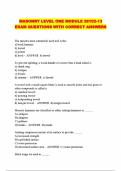 MASONRY LEVEL ONE MODULE 28102-13 EXAM QUESTIONS WITH CORRECT ANSWERS