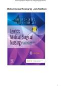 Test Bank for Lewis&rsquo;s Medical-Surgical Nursing 12th Edition by Mariann M&period; Harding&comma; Jeffrey Kwong&comma; Dottie Roberts&comma; Beth Hogan-Quigley & Courtney Reinisch &ndash; Updated 2025