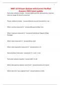 NMT 3210 Exam Quizzes with Correct Verified Answers 2025 latest update