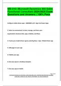 MB-210&colon; Microsoft Dynamics 365 Sales  Functional Consultant 2024&sol;2025 Exam  Questions and Answers &vert; 100&percnt; Pass