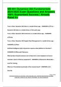 MB-901 Dynamics 365 Fundamentals 2024&sol;2025 Exam Questions and Answers  100&percnt; Guaranteed Success &vert; Already  Rated A&plus;