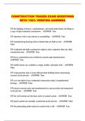 CONSTRUCTION TRADES EXAM QUESTIONS WITH 100&percnt; VERIFIED ANSWERS