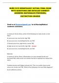 NURS 5315 HEMATOLOGY ACTUAL FINAL EXAM  WITH QUESTIONS AND DETAILED CORRECT  ANSWERS &lpar;RATIONALES PROVIDED&rpar;&comma;  DISTINCTION GRADED