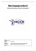 Masterclass Business Control en management &lpar;Beroepsproduct&comma; verantwoordingsverslag en beoordeling &comma; cijfer 7&rpar;
