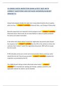 CA SMOG CHECK INSPECTOR EXAM LATEST 2025 WITH  CORRECT QUESTIONS AND DETAILED ANSWERS&sol;ALREADY  GRADED A&plus;