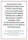 ISYE 6644 SIMULATION MIDTERM EXAM 2025 LATEST  NEWEST  UPDATE WITH ACTUAL EXAM QUESTIONS WITH DETAILED VERIFIED ANSWERS &lpar;100&percnt; CORRECT&rpar; &sol;&sol;BRAND NEW&excl;&excl; &sol;ALREADY GRADED A&plus; WITH GUARANTEED SUCCESS AFTER DOWNLOAD &lpar;ALL YOU NEED TO PASS YOUR EXAMS&rpar;